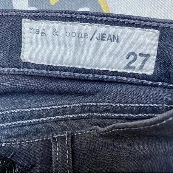 Rag & Bone Legging Jeans 27 Premier Dark Charcoal Gray Modal Blend Skinny Fit - Picture 9 of 12